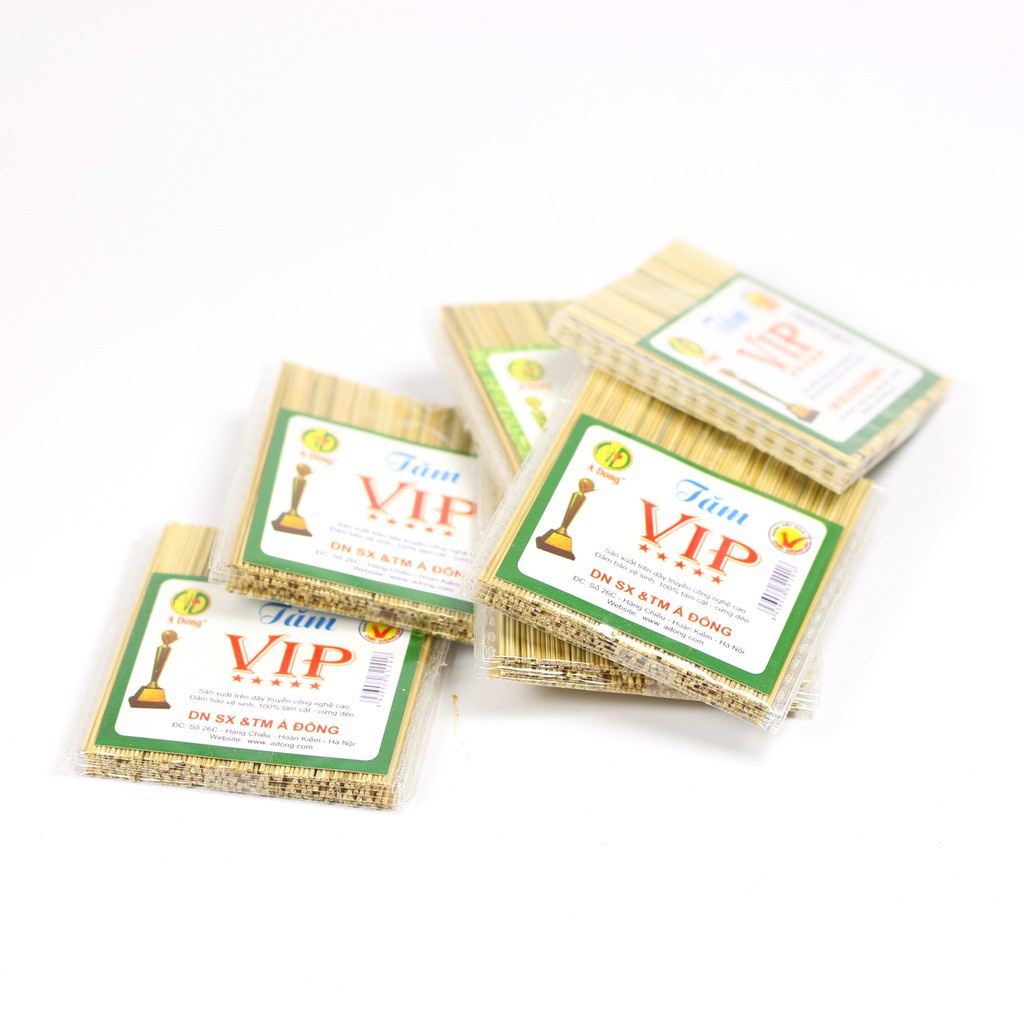 Vỉ 6 gói Tăm tre - Tăm VIP