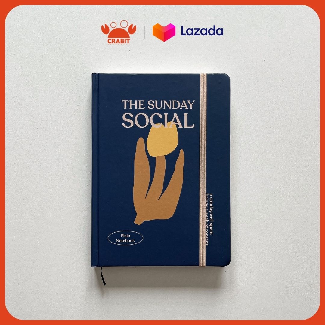 Sổ tay ghi chép A5 sổ chấm dot grid kẻ ngang sketch trơn không dòng kẻ Crabit 130gsm The Sunday Social