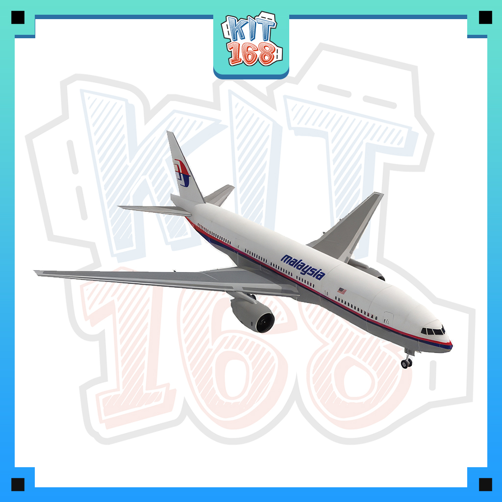 Mô hình giấy Máy bay Boeing 777-200 Malaysia Airlines