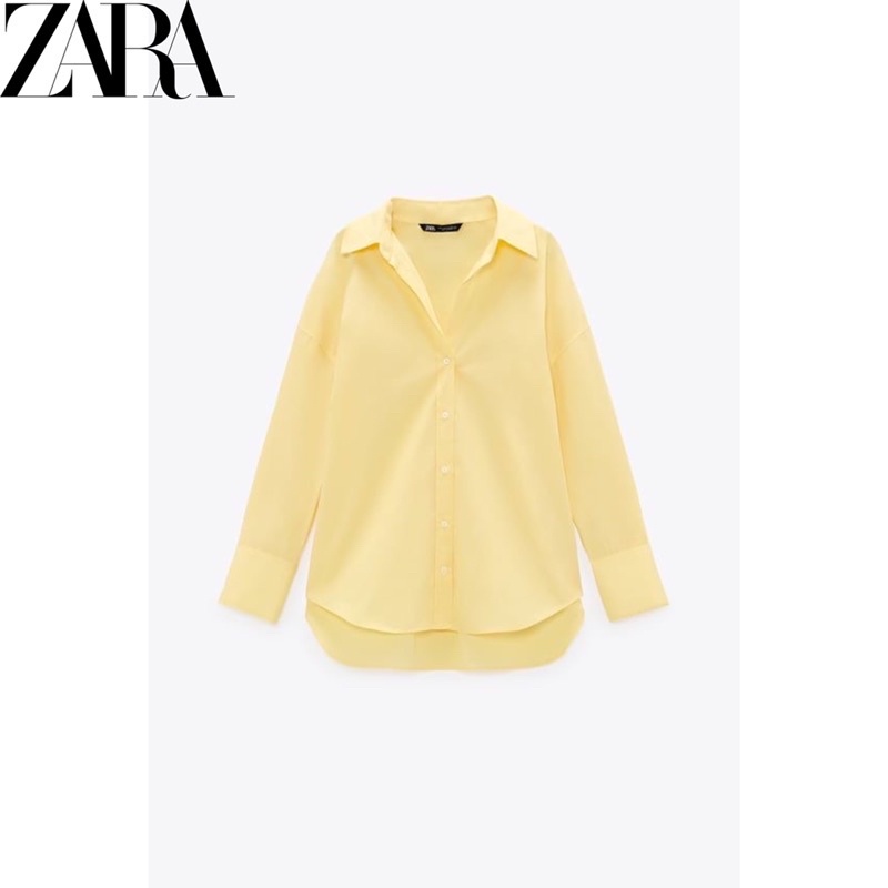 Zara blouse poplin Áo Sơ Mi cotton 2558335