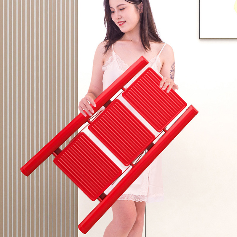 Nfa cao cấp đa chức năng màu Đỏ Ba Thang Bậc lễ hội chống trượt hộ gia đình Kính thiên văn gấp thang xương cá