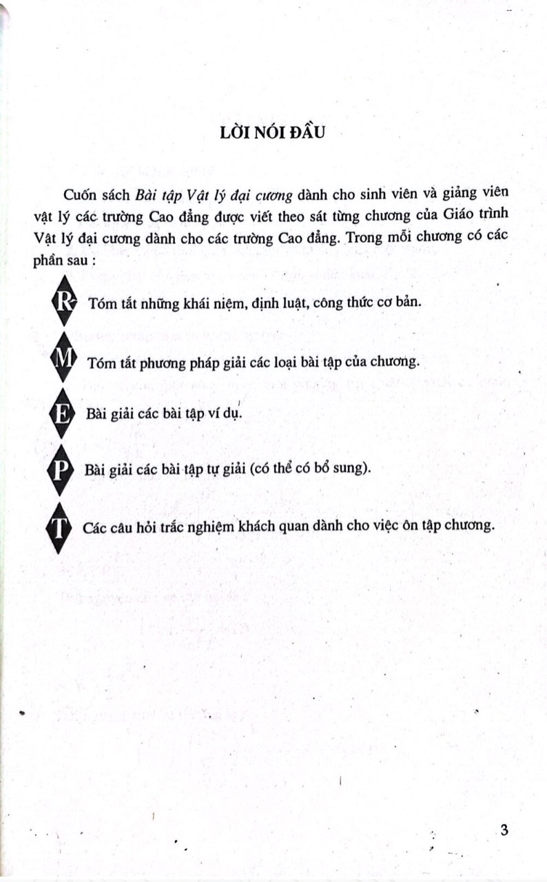 Sách - Bài Tập Vật Lý Đại Cương Tập 1 (Dùng Cho Sinh Viên Các Trường Cao Đẳng)