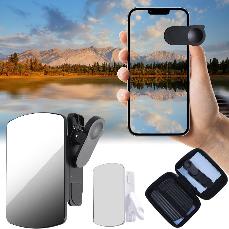 【Prime deal】 Camera Reflection Clip Kit Adjustable Reflector Phone Lens Reflecting Selfie Vlog Artifact