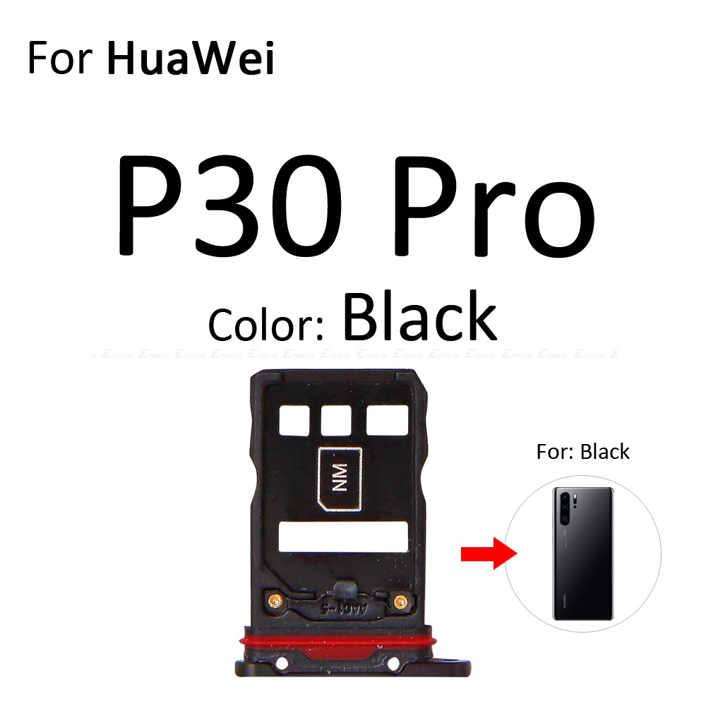 Sim Card Tray Socket Slot Reader Adapter For HuaWei P30 Pro Lite Micro SD Card Holder Connector Repair Parts