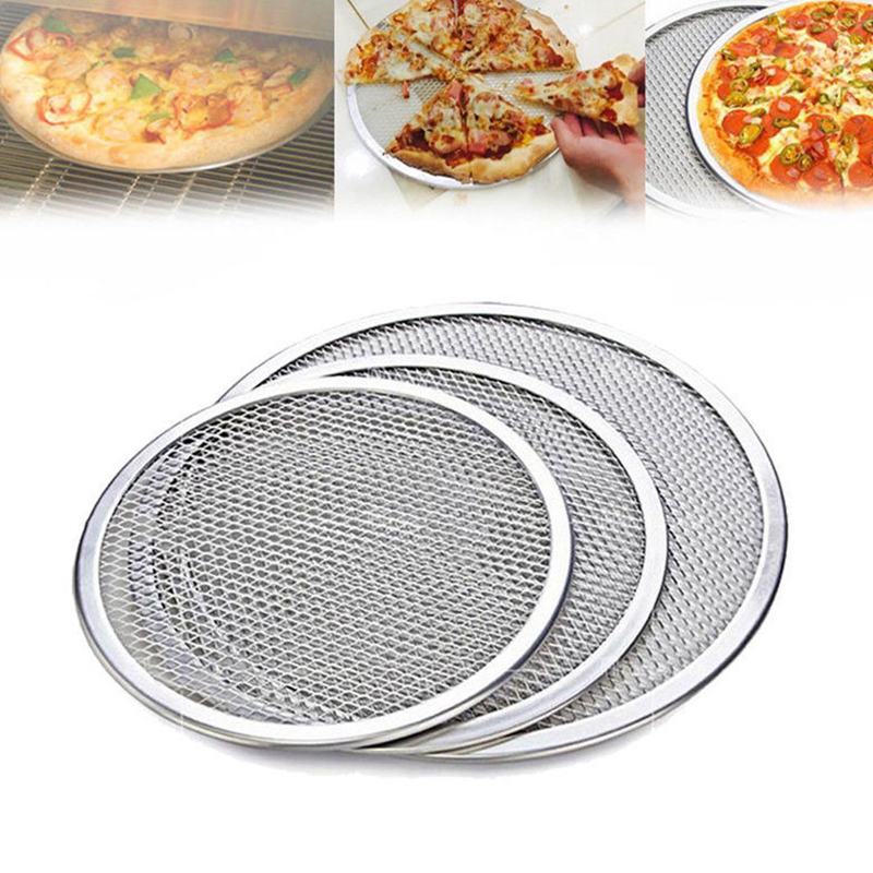 Professional Round Pizza Oven Baking Tray Barbecue Grate Nonstick Mesh Net