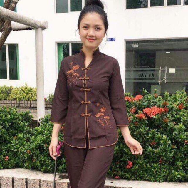 Đồ lam đi chùa cho mẹ &bé # cổ tàu # đồ bộ bé gái # quần áo bé