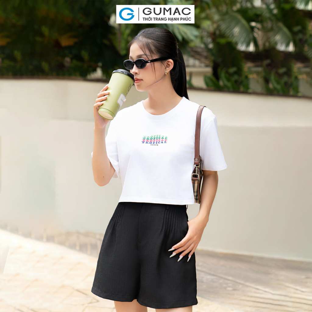 [20H 6.7 - 9.7| Voucher 10-18%] Áo thun nữ in phối màu thời trang GUMAC ATE05063