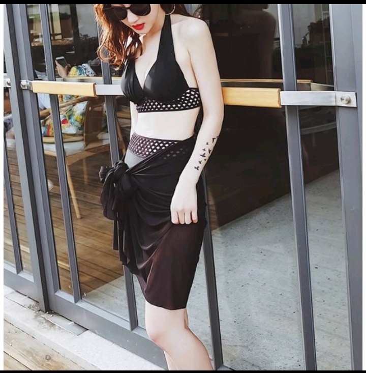 Đồ bơi nữ bikini 2 mảnh monokini đan lưới VATIXA BKN89
