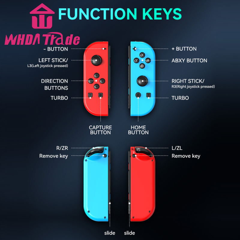 Games Controller Wireless Color RGB Lighting Game Console Handheld Console With Dual Vibration Wake-up Compatible For Switch