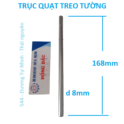 10 trục quạt treo tường dài 168mm