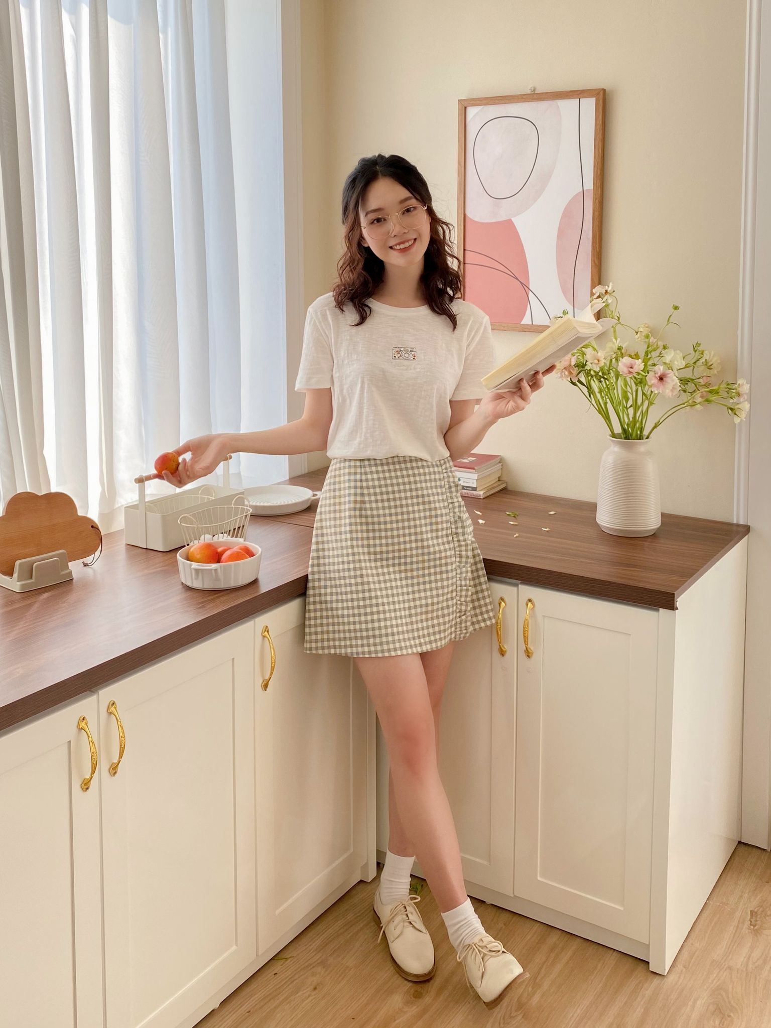 Chân Váy Mix Bèo - Kẻ Madelen