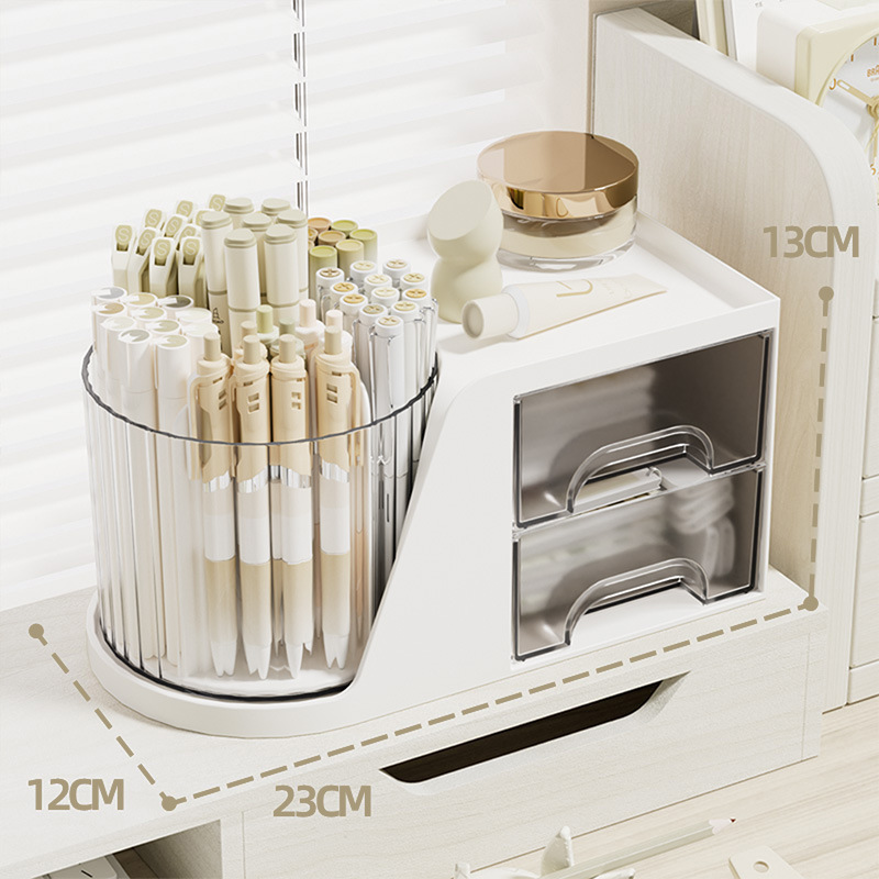 Creative Transparent Drawer Storage Box Student Office Desktop Decoration Penholder Cosmetics Storage Box Large Capacity