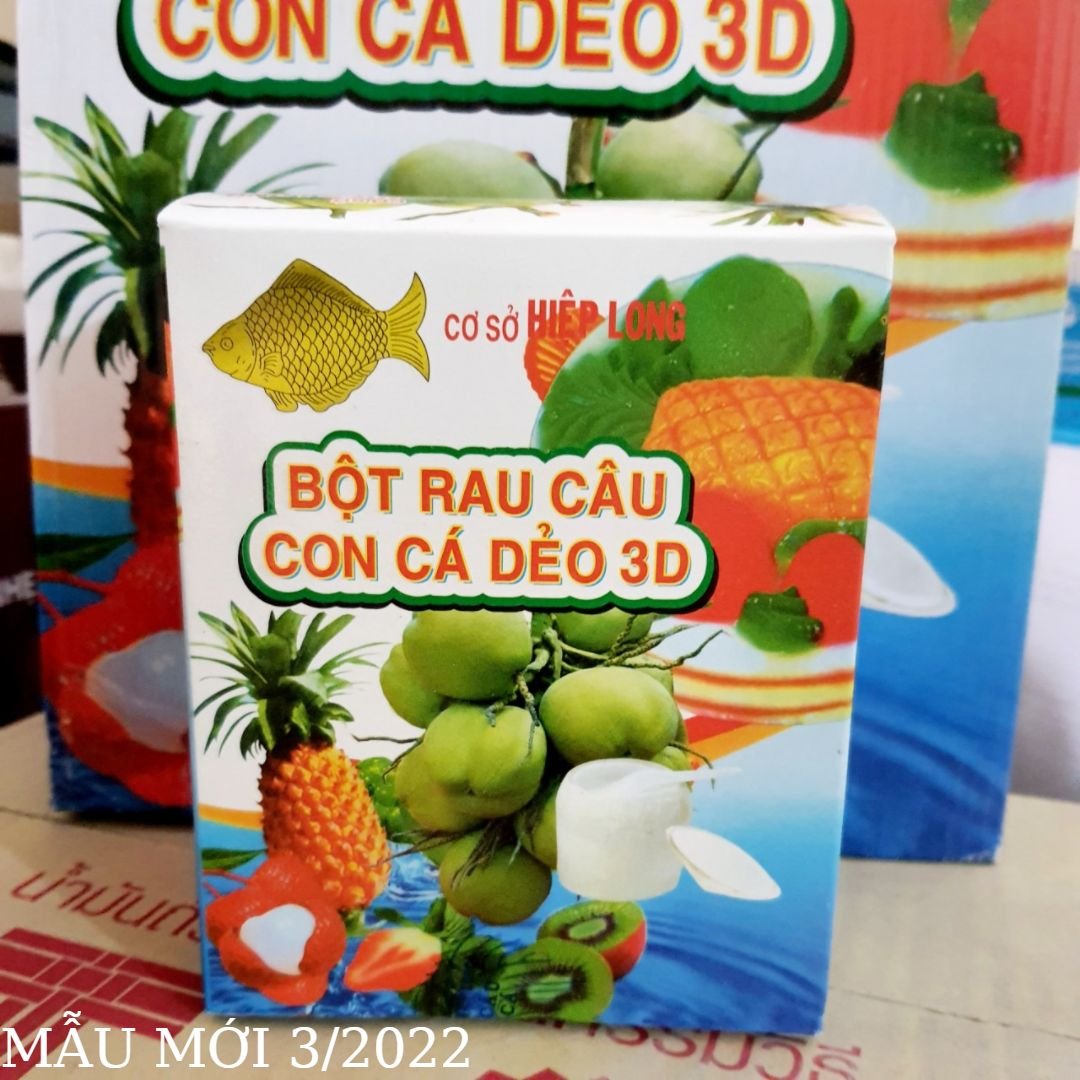 (3 gói)Thạch rau câu con cá dẻo Hiệp Long