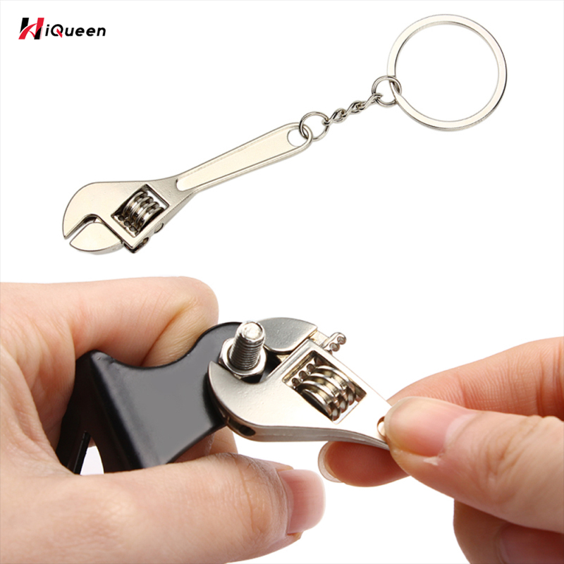 HiQueen Practical Tool Wrench Monkey Spanner Key Chain Car Metal Keyring