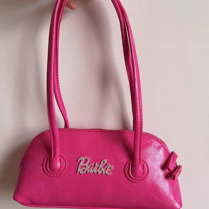 NALLCHEER Women's shoulder bag Barbie bag Rose Red Black Women Shoulder Bags  Handbag Oxford Cloth Girls Sling Bag Cellphone Bag Coin Pouches