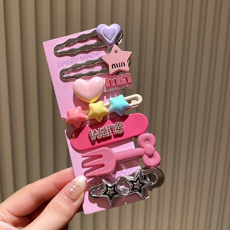 Set 7 kẹp tóc NOVSET set 7 cặp tóc chữ Min min cao cấp