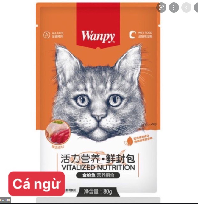 Pate wanpy mèo gói 80gr - nhiều vị - nôngtrạithúcưng.com