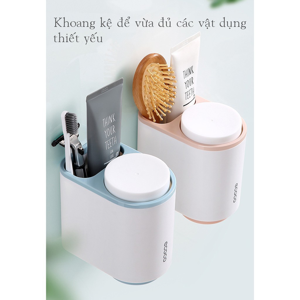 Kệ để Bàn Chải Kem Đánh Răng Ecoco Mini dán cường lực siêu chắc