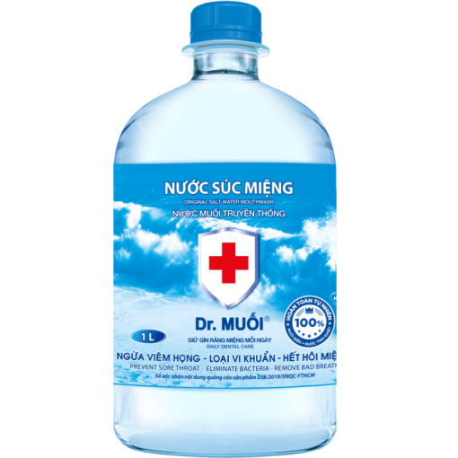 Nước Súc Miệng Loại Bỏ Vi Khuẩn, Ngừa Hôi Miệng Truyền Thống Chai 1 Lít - Dr. Muối