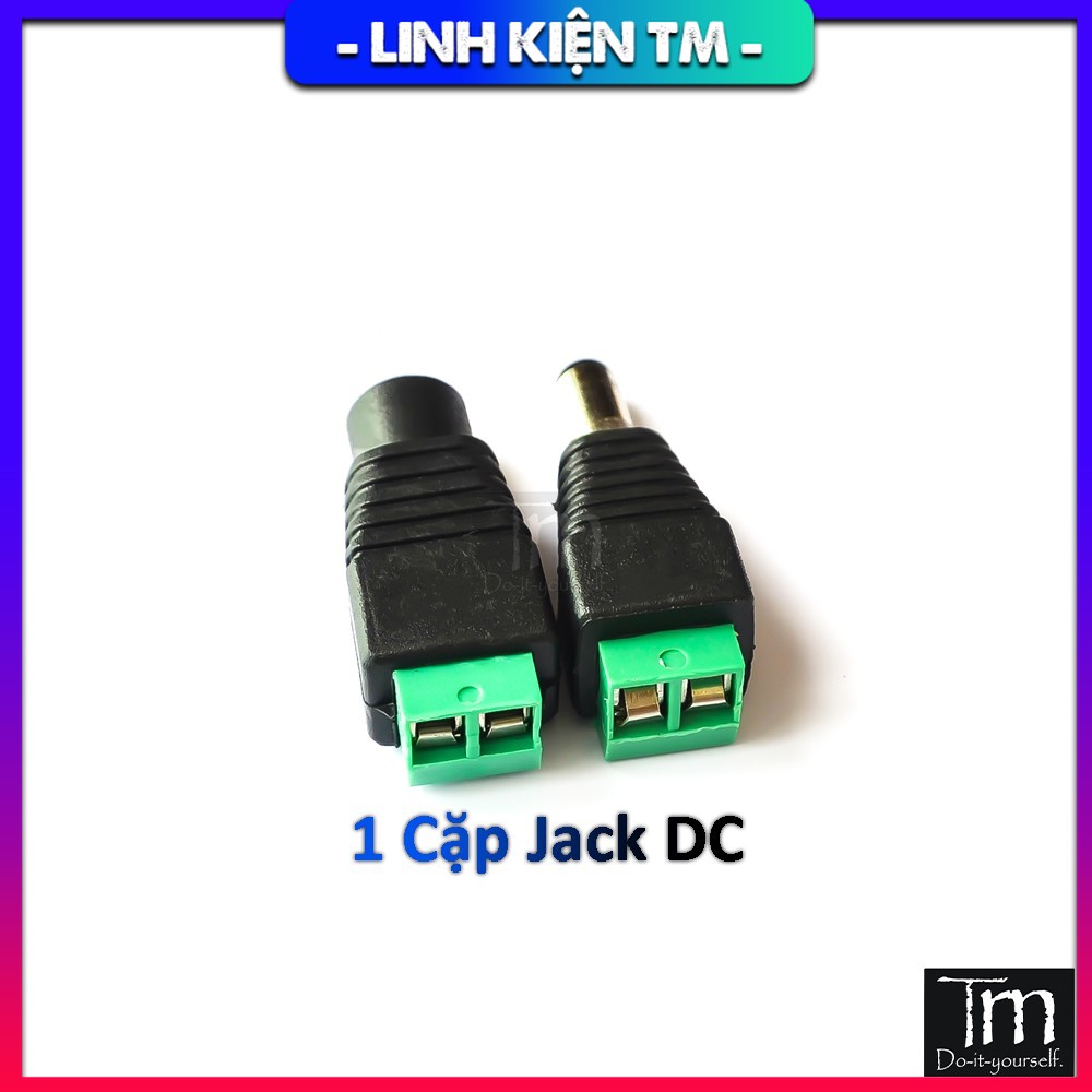 Cặp jack dc đực - cái cấp nguồn 5.5mm