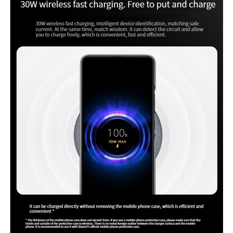 Đế Sạc Không Dây Xiaomi 30W Cho Điện Thoại