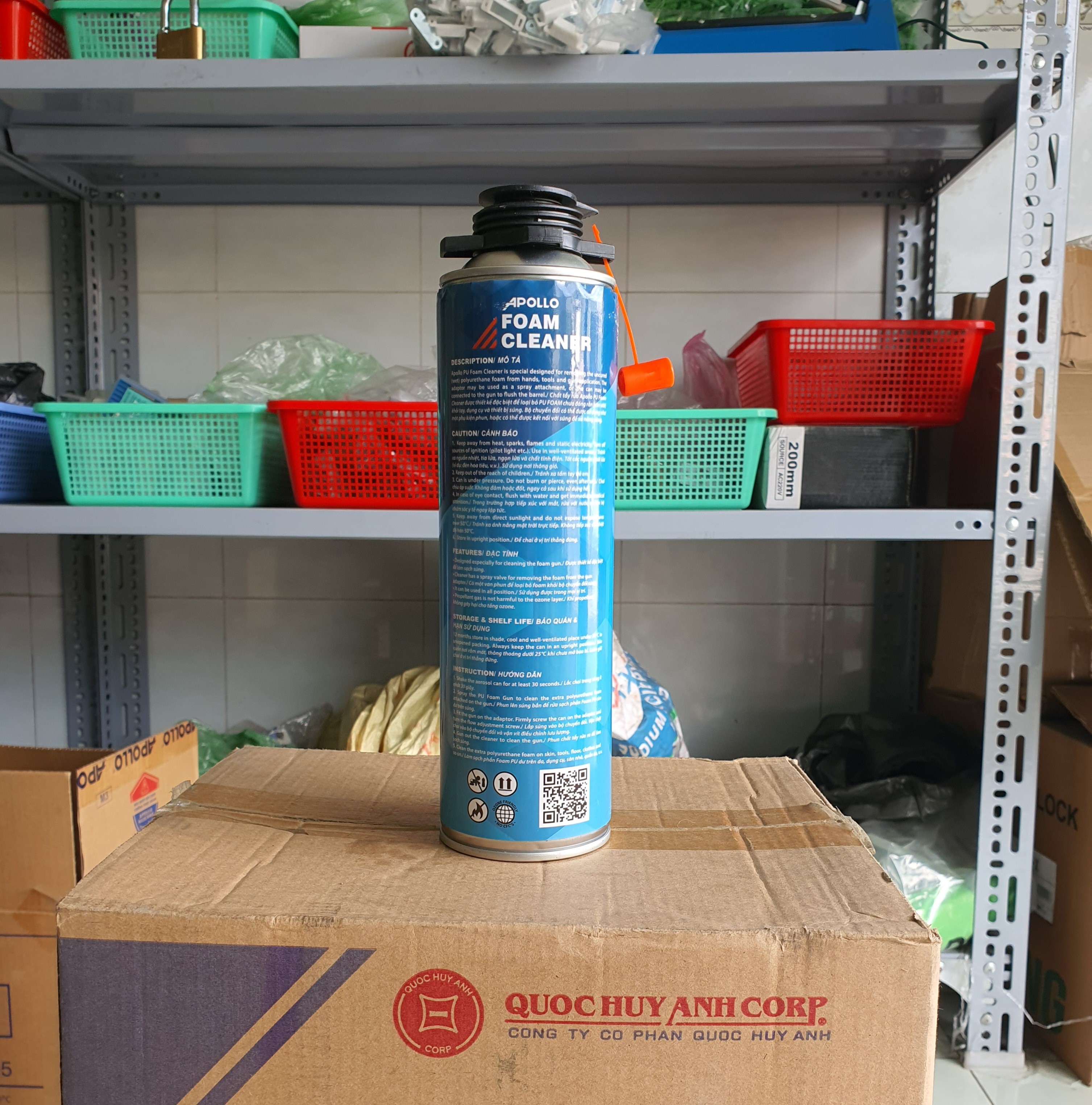 Nước rửa keo bọt nở FOAM thương hiệu APOLLO