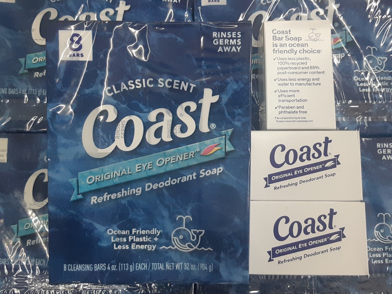 Lốc 8 cục Xà Bông Coast 113g - USA