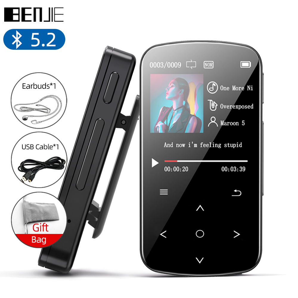 BENJIE Máy Nghe Nhạc MP3 Bluetooth M9 Kẹp Thiết Bị Phát Nhạc Thể Thao Máy