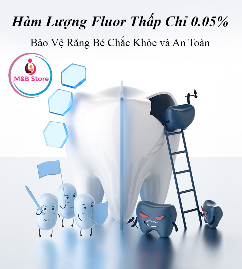 Kem Đánh Răng Cho Bé, Flo Thấp 0.05%, Tuýp 50g - KUB