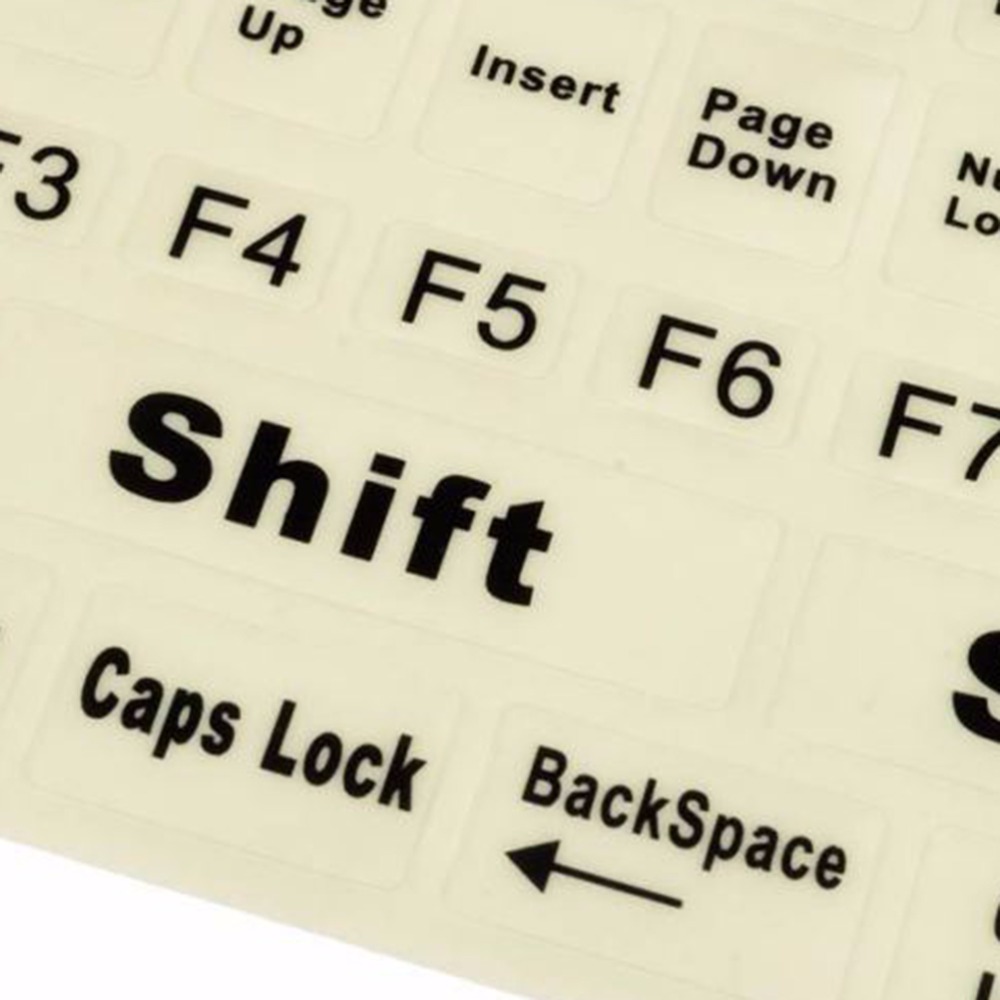 【UrbanNomad】JETTING English Standard Keyboard Sticker PC Laptop Fluorescent Keyboard Cover Luminous Full Keyboard Large Letter Sticker. 