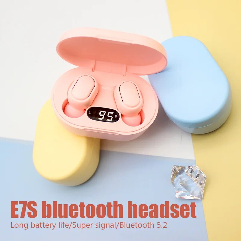 Original E7S TWS Bluetooth Headset Wireless Headset in-Ear Stereo Noise Reduction Sports Headset with Microphone Headset
