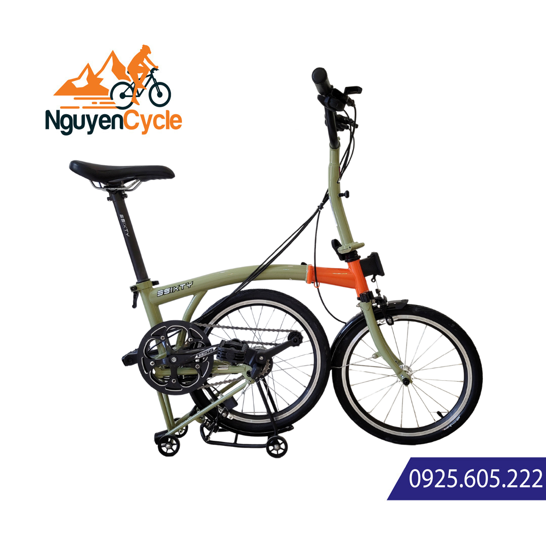 Xe đạp gấp 3Sixty bản pha màu