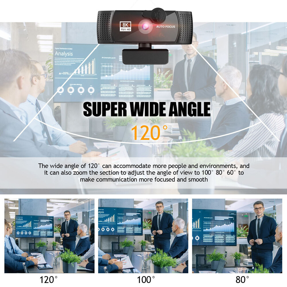 4K webcam full HD web camera with mic USB plug-in web camera for PC Mac laptop desktop