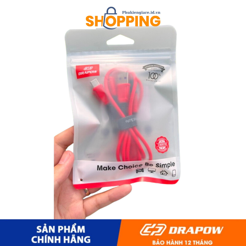 Dây Cáp Sạc 3 Đầu C-L-M Drapow CX04 ( iP - TYPE - Micro )