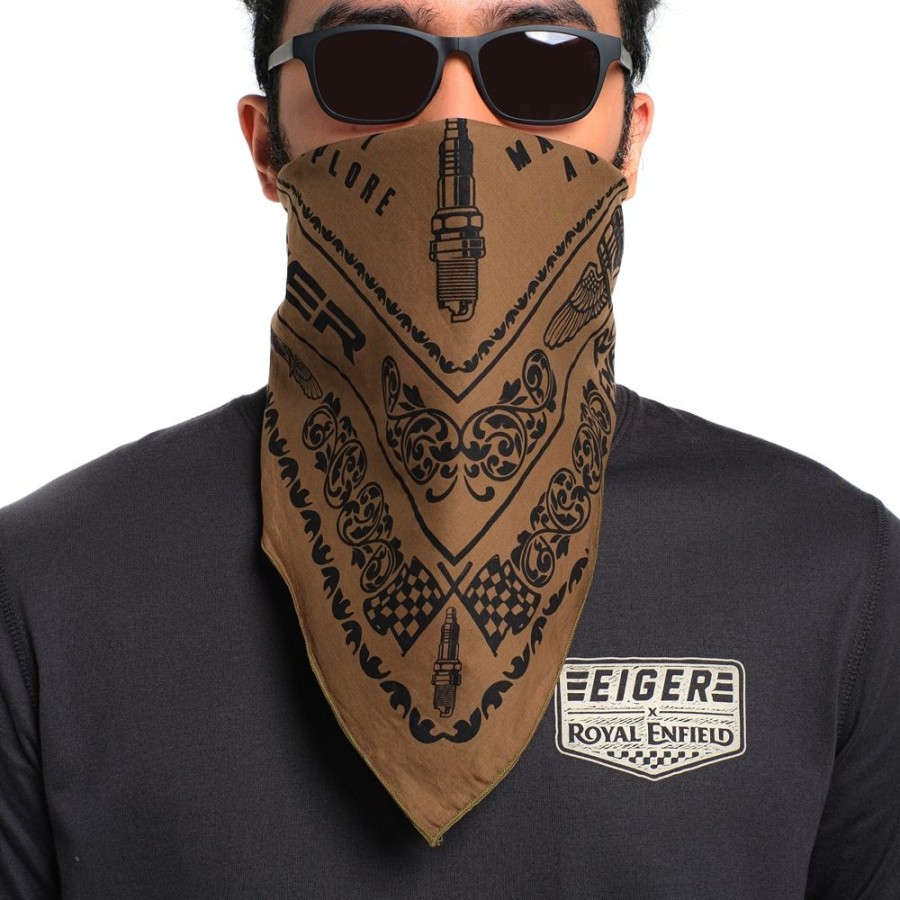 BANDANA ORIGINAL EIGER X ROYAL ENFIELD EXRE CHENNAI OLIVE Lazada