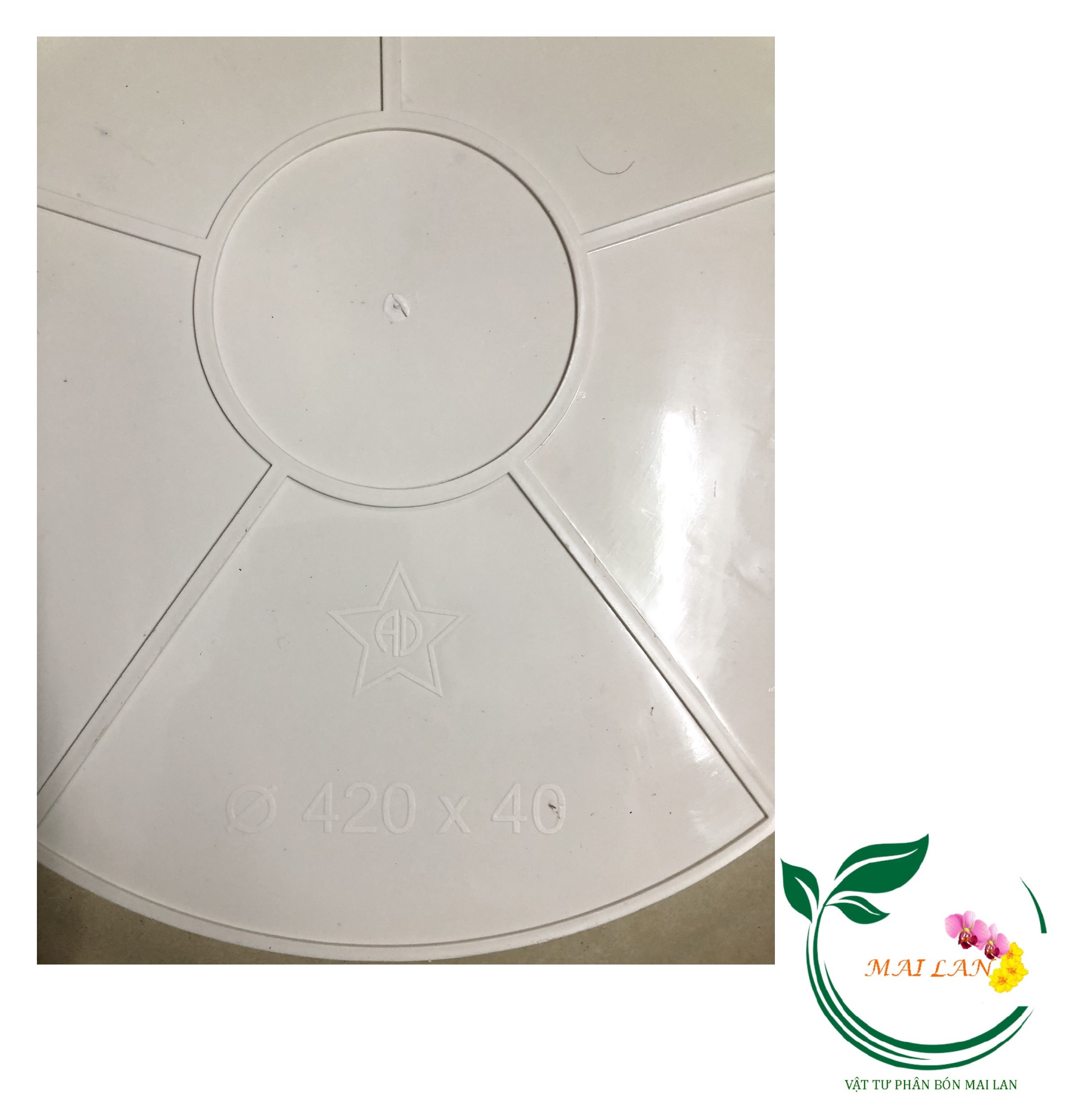 Đĩa lót chậu tròn khía Phi 42cm - #056C#