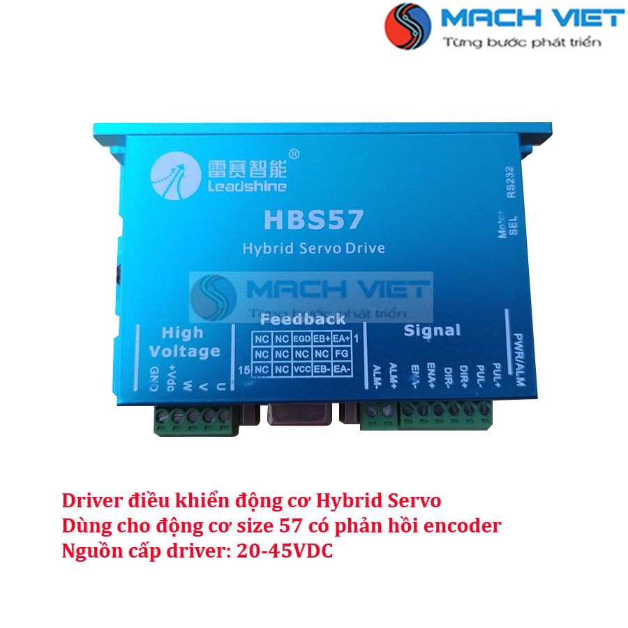 Driver điều khiển động cơ Step lai encoder HBS57 / HBS507 Leadshine chính hãng
