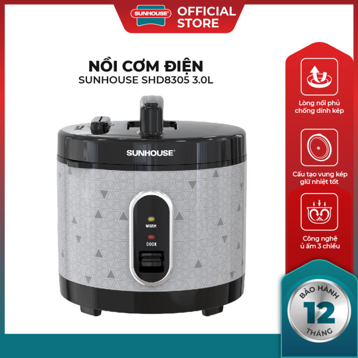 Nồi cơm điện 3L SUNHOUSE SHD8305 – Bảo…