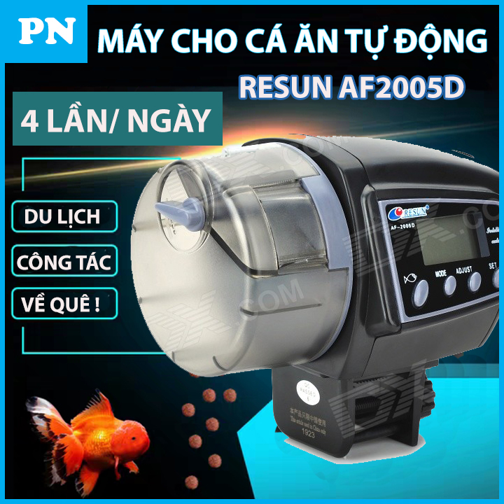 Máy cho cá ăn tự động RESUN AF-2005D (loại to hơn AF2009D, set được cho cá ăn 4 lần/ngày)