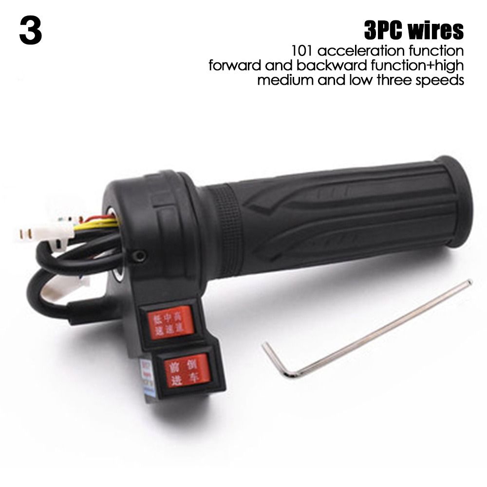 PETIRUN Black Twist Throttles Throttle Handle Electric Scooter Parts Speed Handlebar Throttle Cycling Throttle Grip E-Bike Twist Throttle