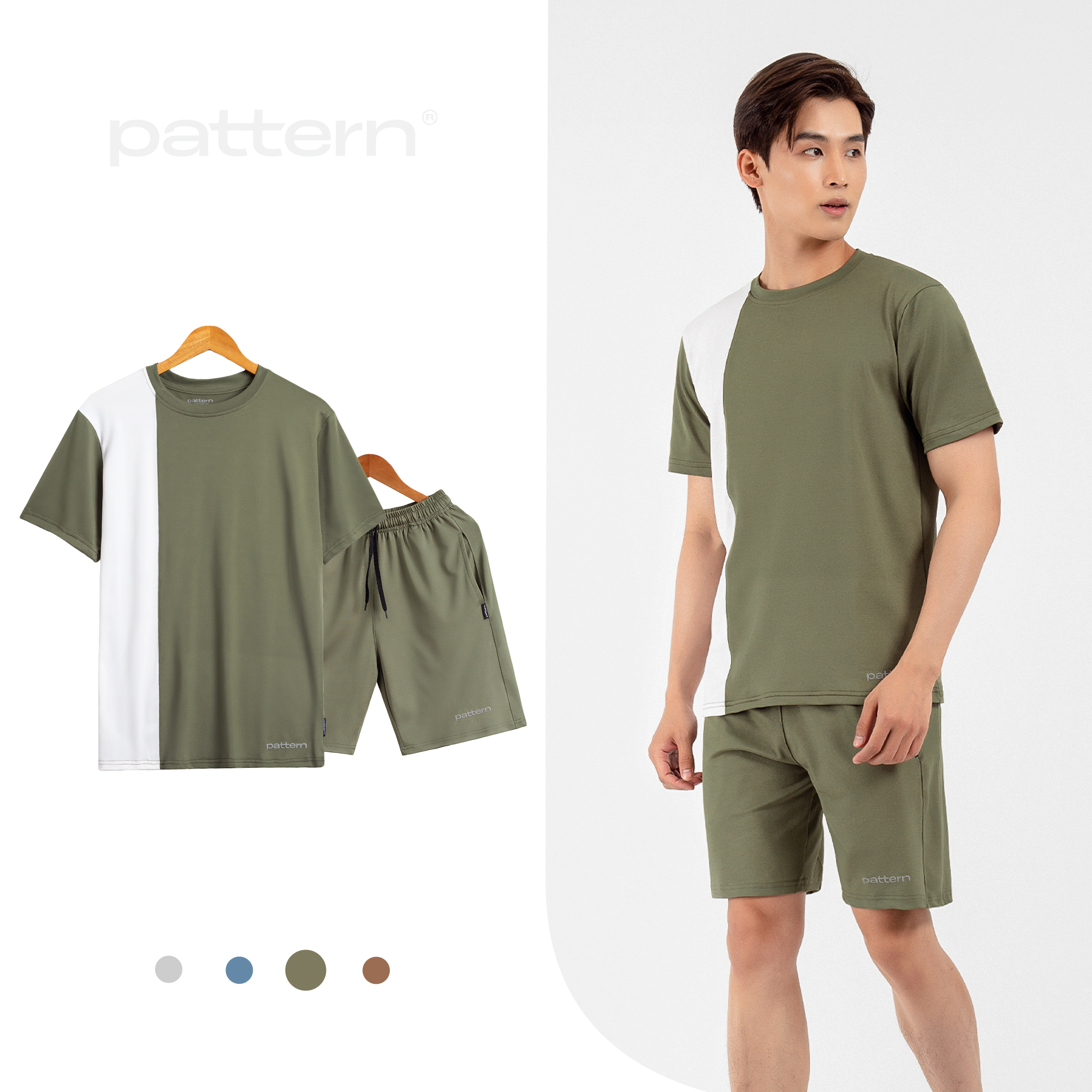 Bộ quần áo nam PATTERN THE 1992 cao cấp phối sọc dọc