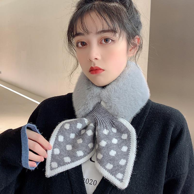 Khăn quàng choàng cổ nữ mùa đông len lông cừu choàng cổ đính charm đẹp giữ ấm đủ màu trơn chấm bi đen, đỏ, be, hồng