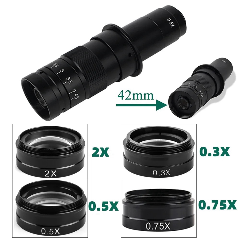 Professional Monocular Microscope Auxiliary Objective Barlow Lens 2X ...