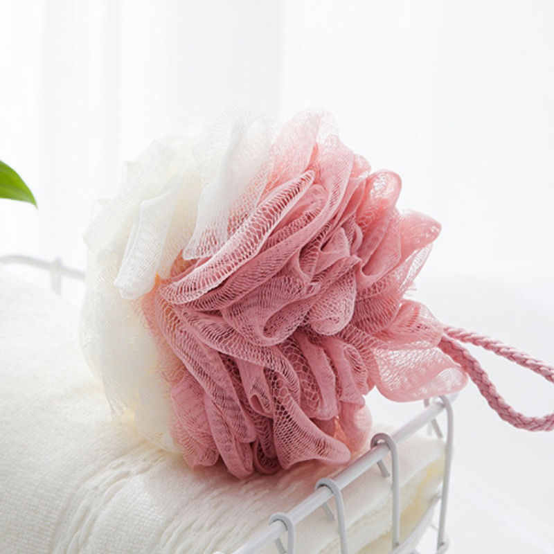 Two Color Matching Super Soft Bath Flower Large Rub Back Bath Ball Durable Bath Ball Bath Back Bath Flower