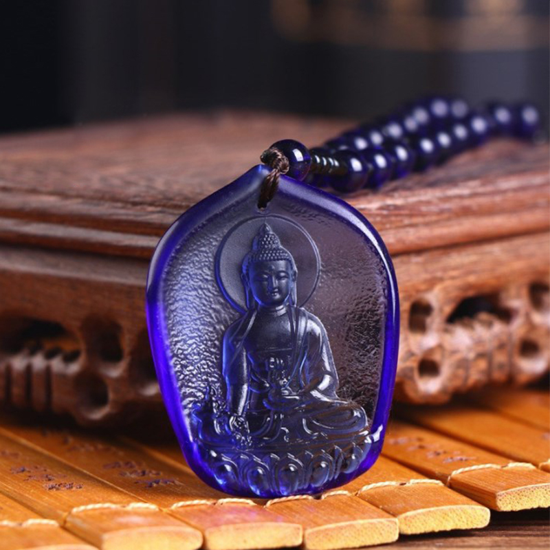 💖Sexy Lingeries 🎈 Handmade Vòng cổ Nepal Phật Giáo mala đá hạt phật tượng Mặt dây chuyền vòng cổ tuyên bố phật may mắn amulet Mặt dây chuyền vòng cổ