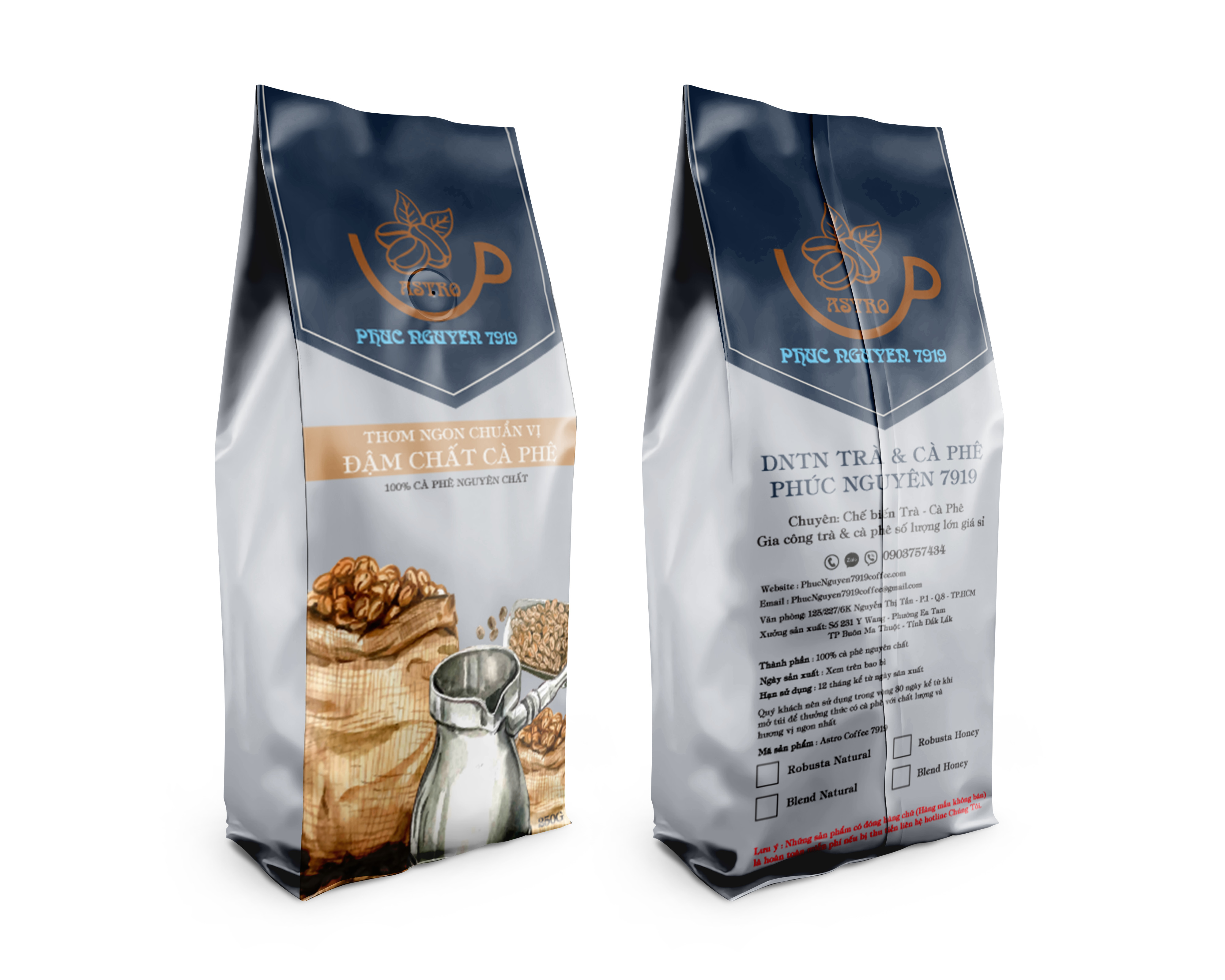 (Freeship) Gói 1 kg (Astro Coffee - Blend Natural)(100% Hạt Cà Phê Nguyên Chất) - Vị Ngon Từ Cách Chế Biến