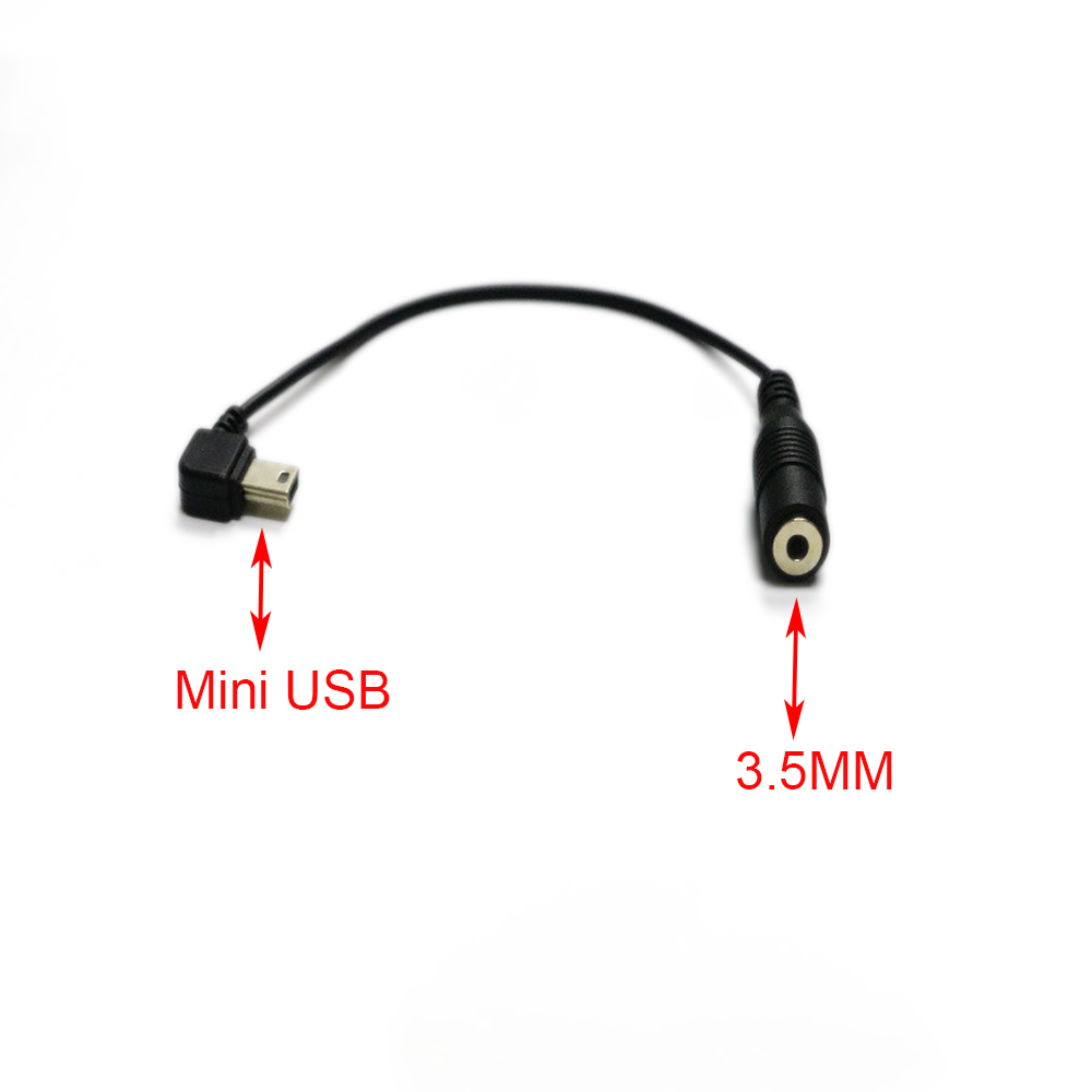 3.5mm Microphone Mini Usb External Mic Audio Adapter Transfer Cable Wire For Hero 4 3 Action Camera Accessories. 