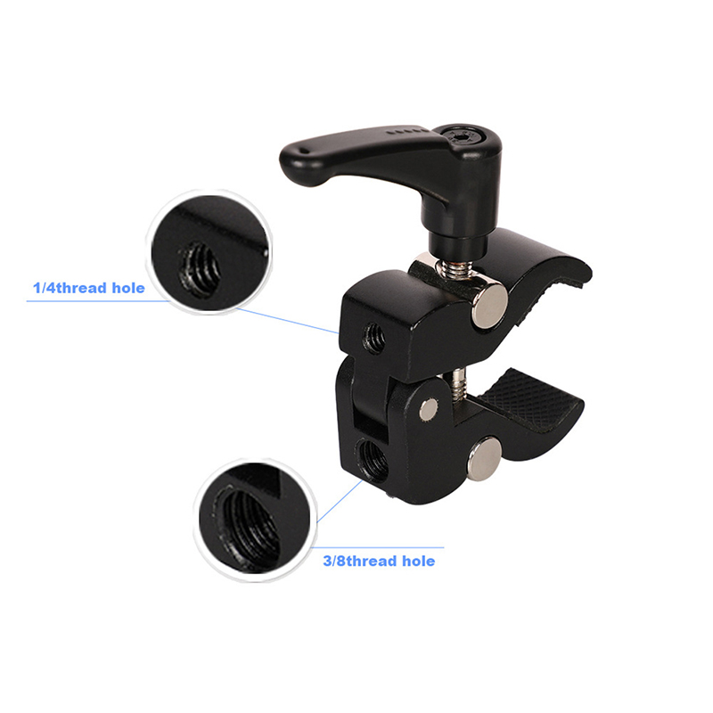 Uni kẹp ren 1/4 "3/8" kìm kẹp cho máy ảnh phụ kiện studio chụp ảnh
