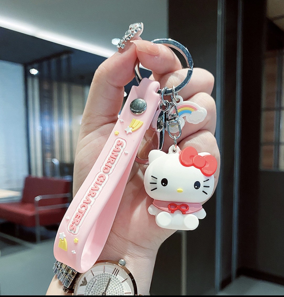 Móc chìa khóa cặp đôi hello kitty xinh xắn,chất liệu pvc cao cấp