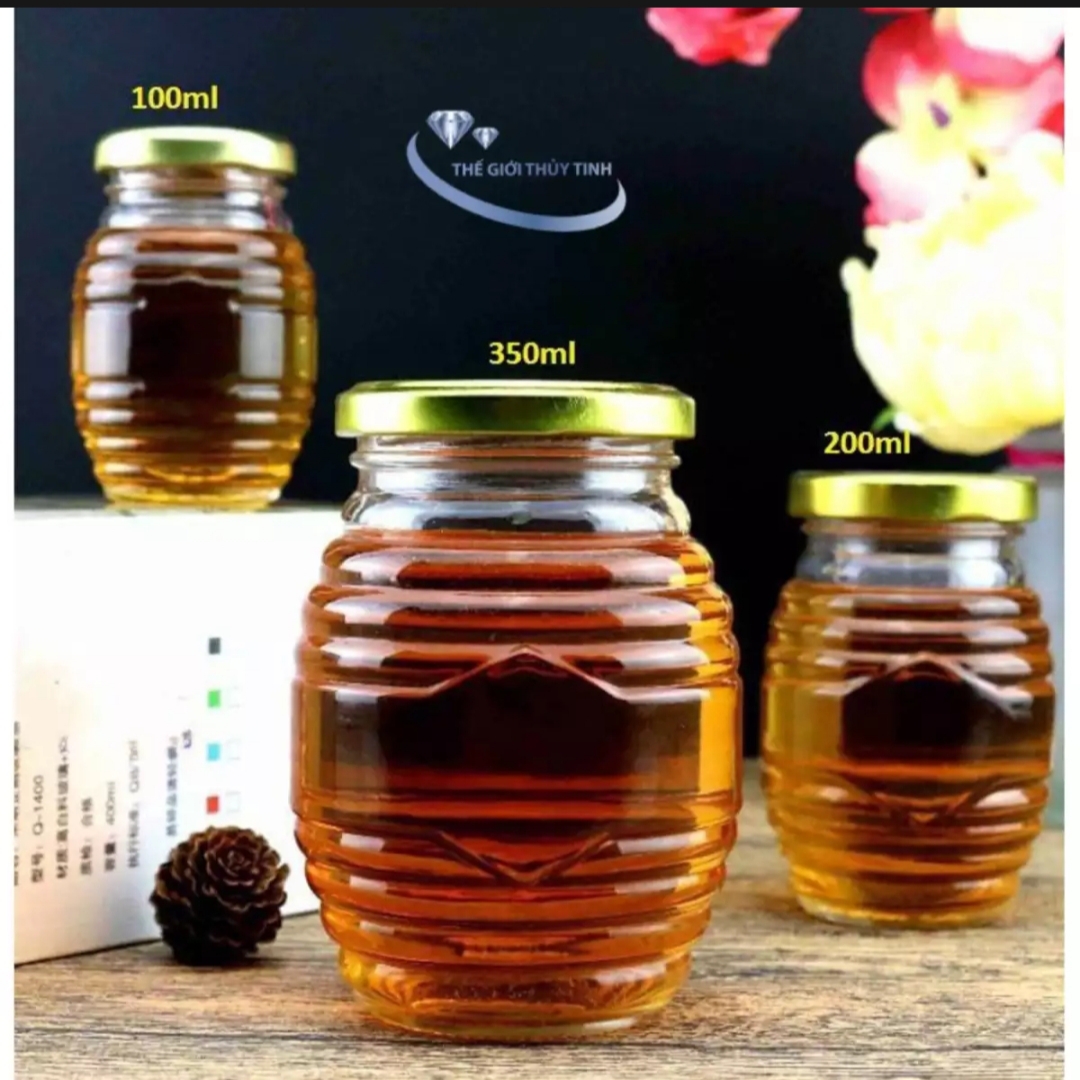 COMBO 10 HỦ THỦY TINH HÌNH ONG 100ML